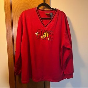 vintage pooh disney v-neck sweatshirt